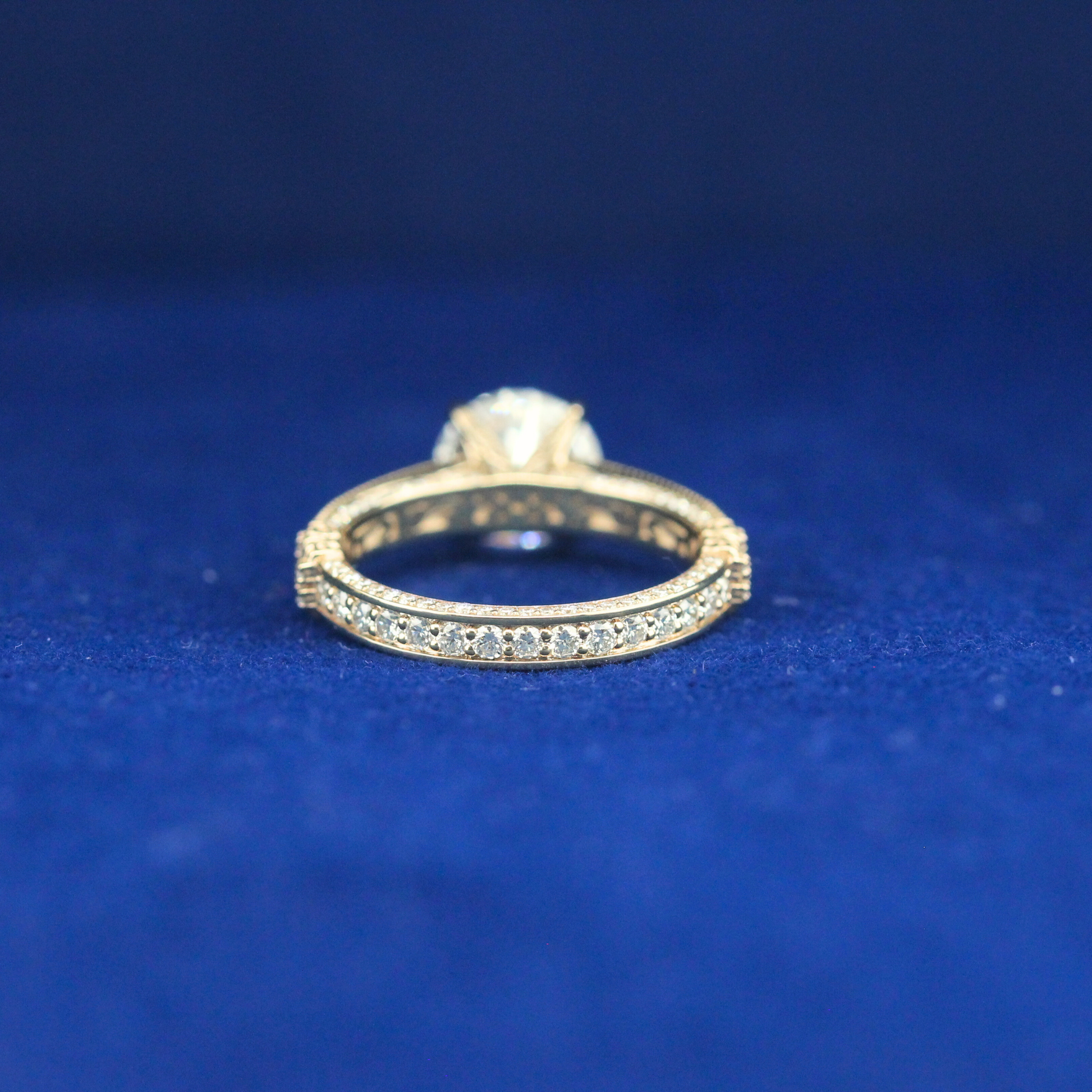 Back view of the Stellar Fusion ring in 925 silver, finished for comfort and style.

